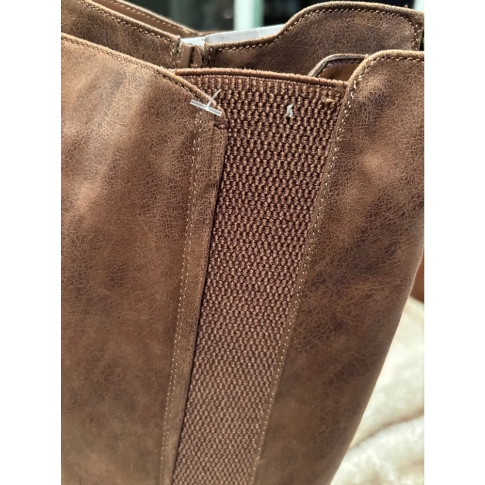 B52’s by Bullboxer Women's tall vegan leather Boots Brown US 7